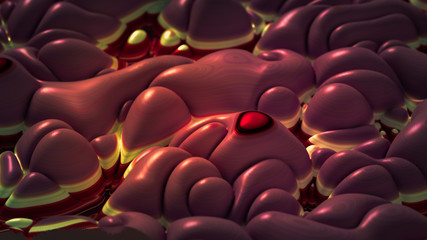 Obraz premium Soft, nice abstract background in bright colors. 3d illustration, 3d rendering.