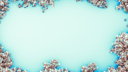 Elegant autumn background. 3d illustration, 3d rendering.