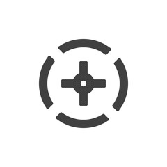 Sniper gun target vector icon. filled flat sign for mobile concept and web design. Crosshair aim glyph icon. Symbol, logo illustration. Vector graphics