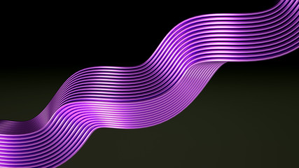 Golden wave background. 3d illustration, 3d rendering.