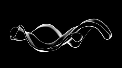 Splash fluid. 3d illustration, 3d rendering.