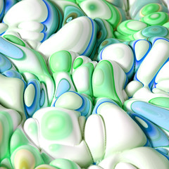 Fototapeta premium Soft, nice abstract background in bright colors. 3d illustration, 3d rendering.