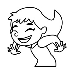 Isolated girl cartoon vector design