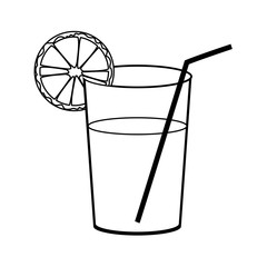 orange juice icon, flat design
