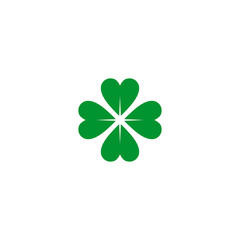 Clover leaf icon logo design vector template