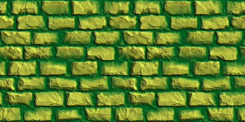 Old brick wall texture. Seamless pattern. 3D Rendering illustration.