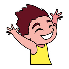 Isolated boy cartoon vector design
