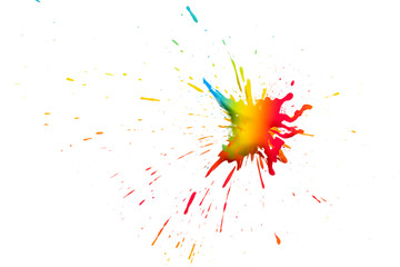 Colorful drops isolated on white background,abstract pattern