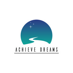 Achieve dream logo design illustration