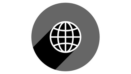 Globe icon. Flat icons vector design. Simple icons with shadows