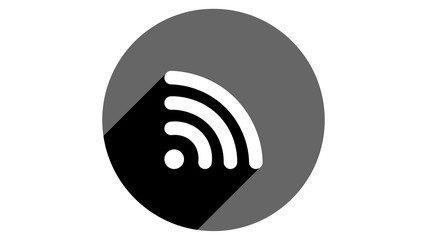 Wi-fi icon. Flat icons vector design. Simple icons with shadows