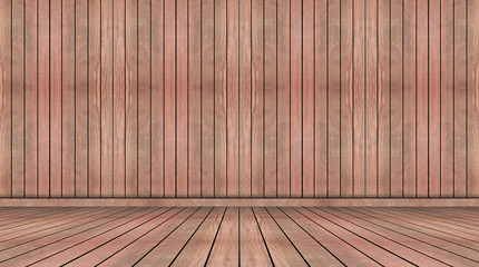 Brown wall and floor room wood background