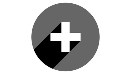 Obraz premium Plus icon, cross icon. Flat icons vector design. Simple icons with shadows