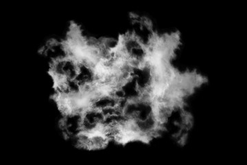 Cloud isolated on black background,Textured Smoke,Abstract black
