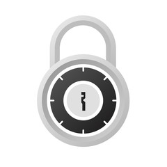 Round Padlock security concept Illustration Icon Vector