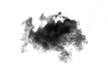 Cloud Isolated on white background,Smoke Textured,Abstract black