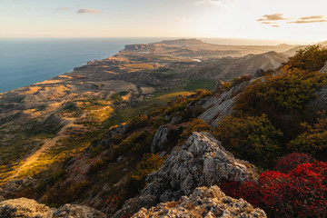 Mountain landscape in the fall