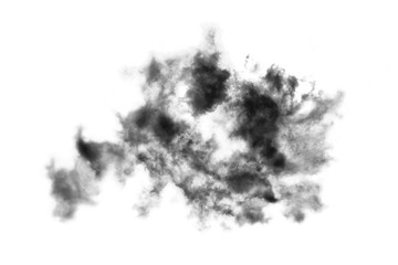 Cloud Isolated on white background,Smoke Textured,Abstract black