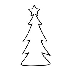 Merry christmas pine tree vector design