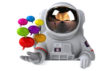 Obraz na płótnie Canvas Fun astronaut - 3D Illustration