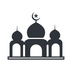 Moslem mosque icon vector Illustration design template logo