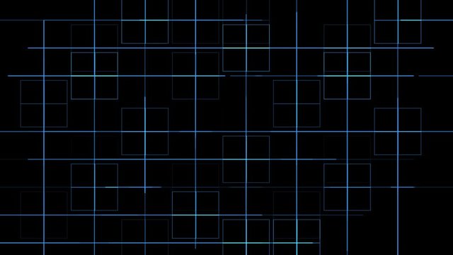 4k animated flickering tech grid