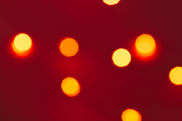 Christmas festive bokeh lights of garland blurred background