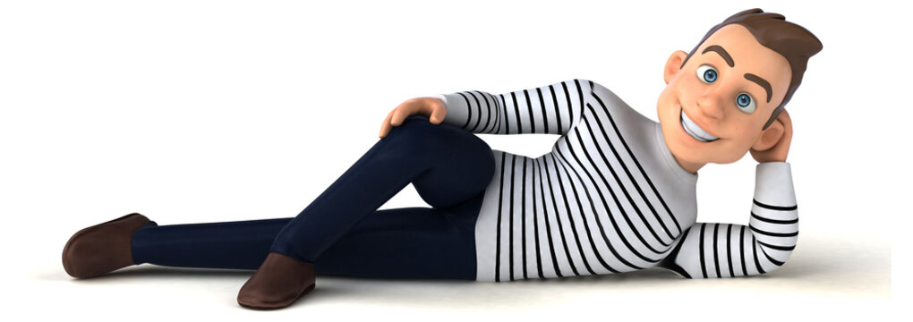 Fun 3D cartoon casual character