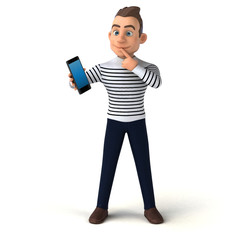 Fun 3D cartoon casual character