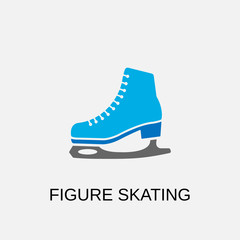 Skates icon. Figure skating symbol design. Stock - Vector illustration can be used for web.