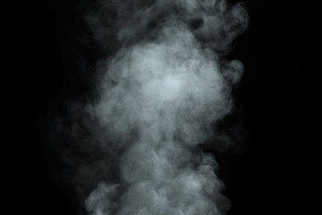 Abstract  powder or smoke isolated on black background