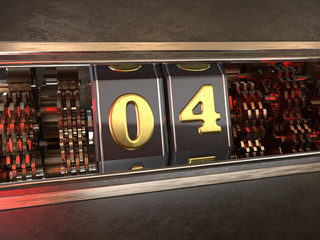 number 4 (number four) style of slot machine