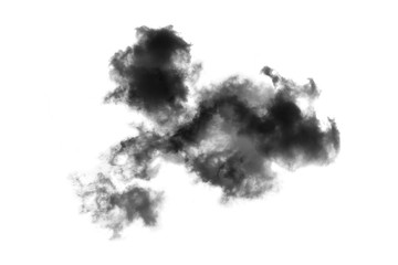 Fototapeta na wymiar Cloud Isolated on white background,Smoke Textured,Abstract black