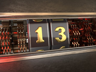 number 13 (number thirteen) style of slot machine