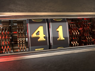 number 41 style of slot machine