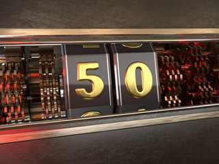 number 50 (number fifty) style of slot machine