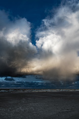 Obraz na płótnie Canvas Stormy day by Baltic sea next to Liepaja, Latvia.