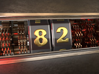 number 82 style of slot machine