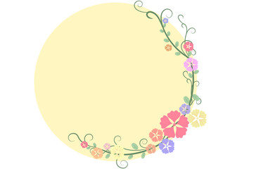 Obraz premium flower frame flat design 