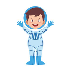 astronaut man icon, flat design