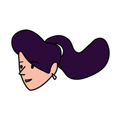 Isolated woman head vector design