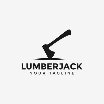 Axe, Lumberjack, Wood Logging Logo Design Template
