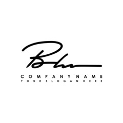 BH initials signature logo. Handwriting logo vector templates. Logo for business, beauty, fashion, signature