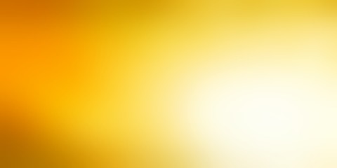 Light yellow empty banner. Gold glow defocused background. Sunny abstract illustration. Juicy blurred texture.