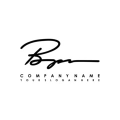BP initials signature logo. Handwriting logo vector templates. Logo for business, beauty, fashion, signature