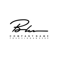 BK initials signature logo. Handwriting logo vector templates. Logo for business, beauty, fashion, signature