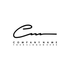 CN initials signature logo. Handwriting logo vector templates. Logo for business, beauty, fashion, signature