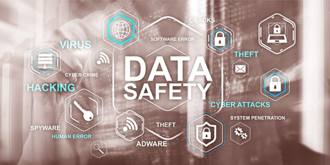 automation structure on modern server room background. Innovation technology concept Business industrial process