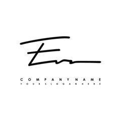 EV initials signature logo. Handwriting logo vector templates. Logo for business, beauty, fashion, signature