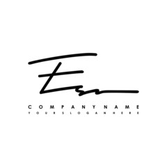 ES initials signature logo. Handwriting logo vector templates. Logo for business, beauty, fashion, signature